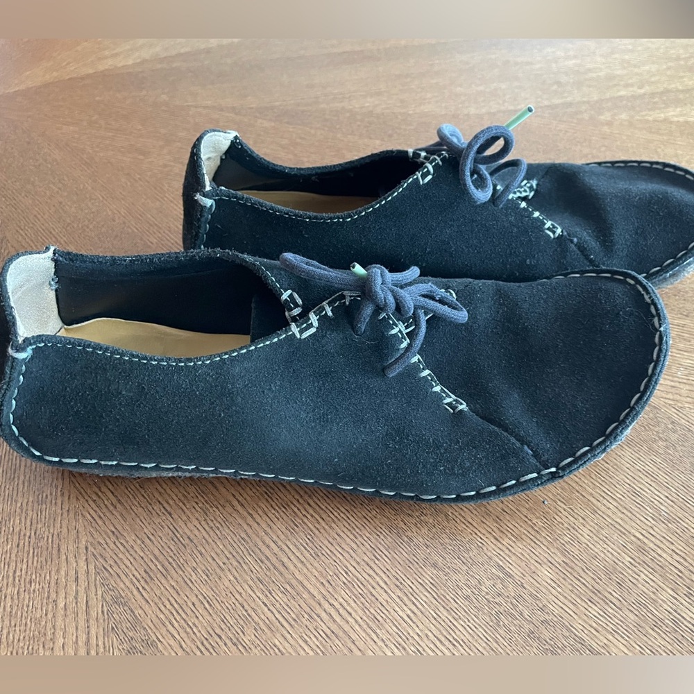 Black Suede Clarks Originals Shoes